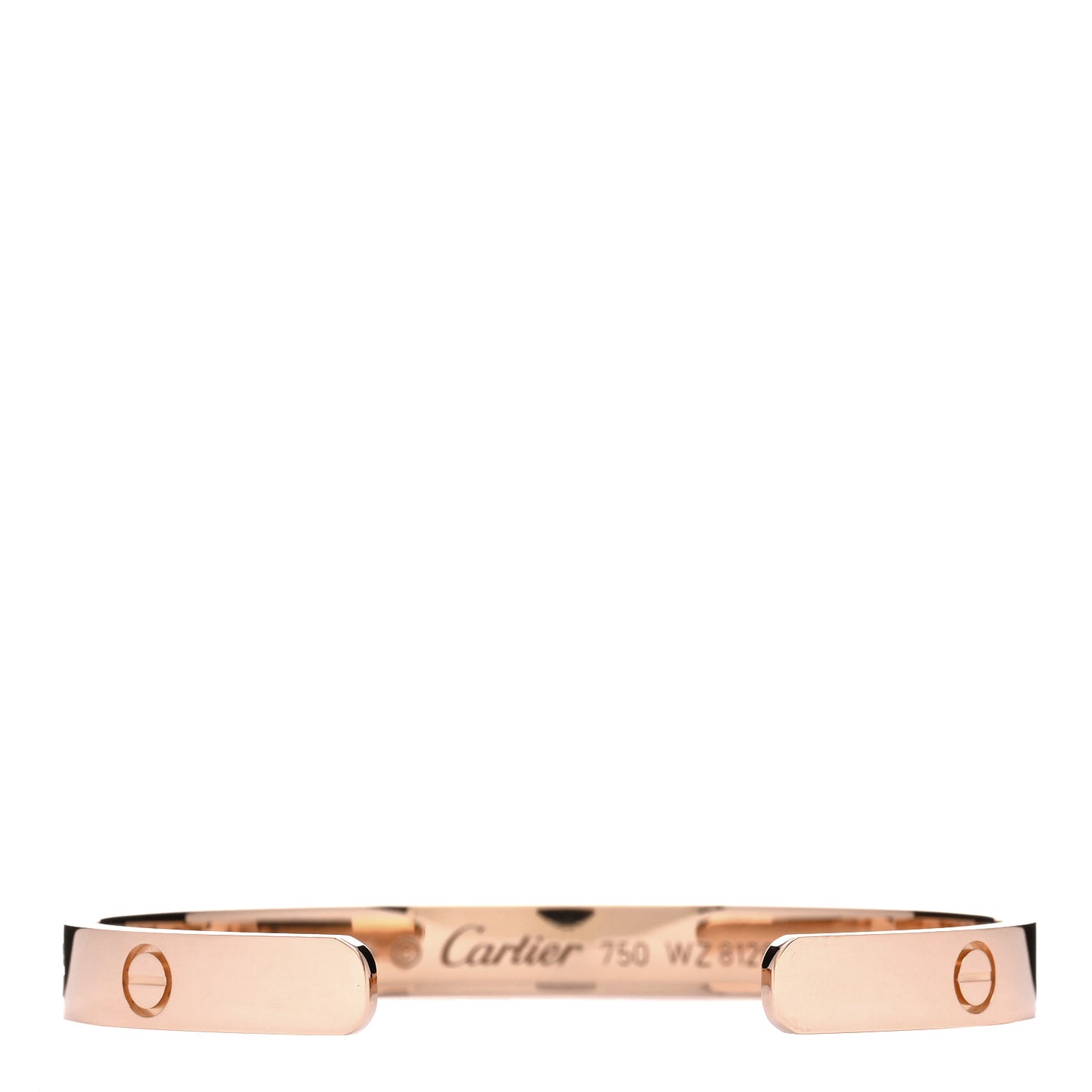 18K Pink Gold LOVE Cuff Bracelet 17