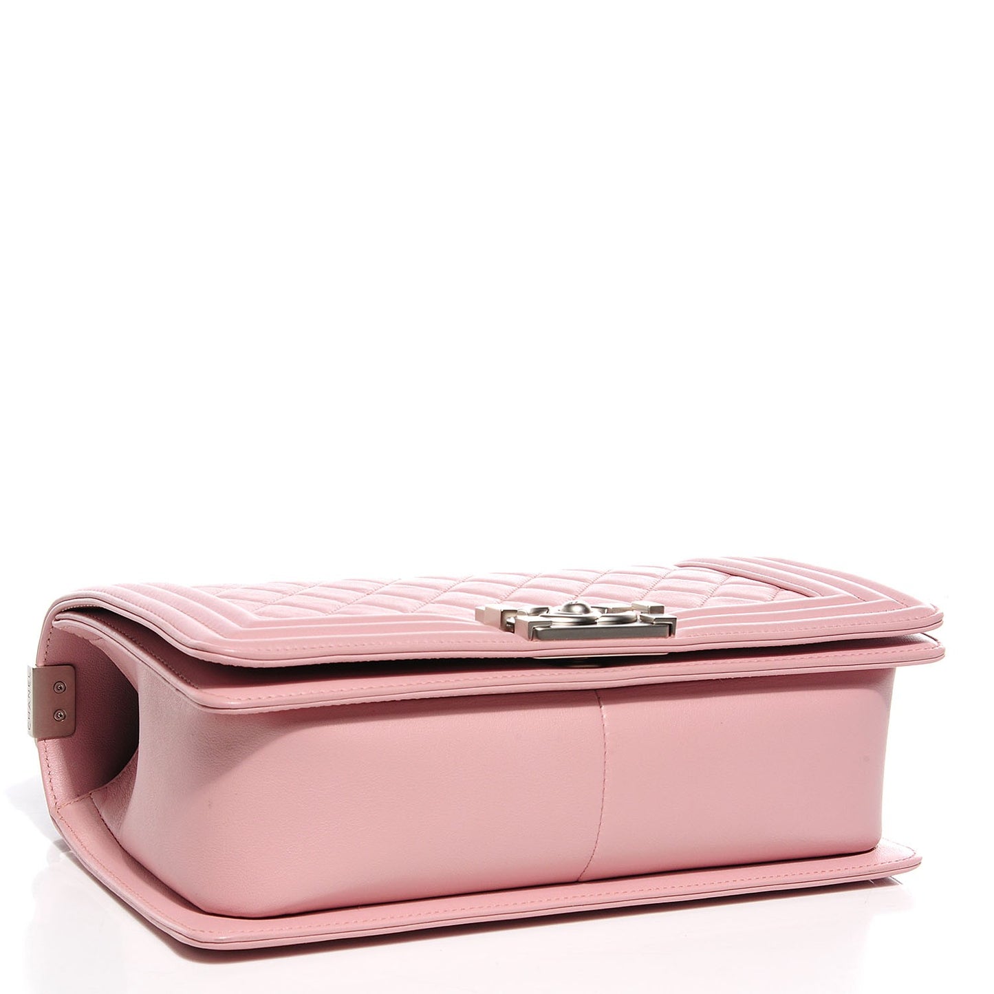 Lambskin Quilted Medium Boy Flap Light Pink