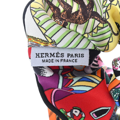 Hermes Silk Patchwork Claudia Scrunchie Multicolore 3 of 3