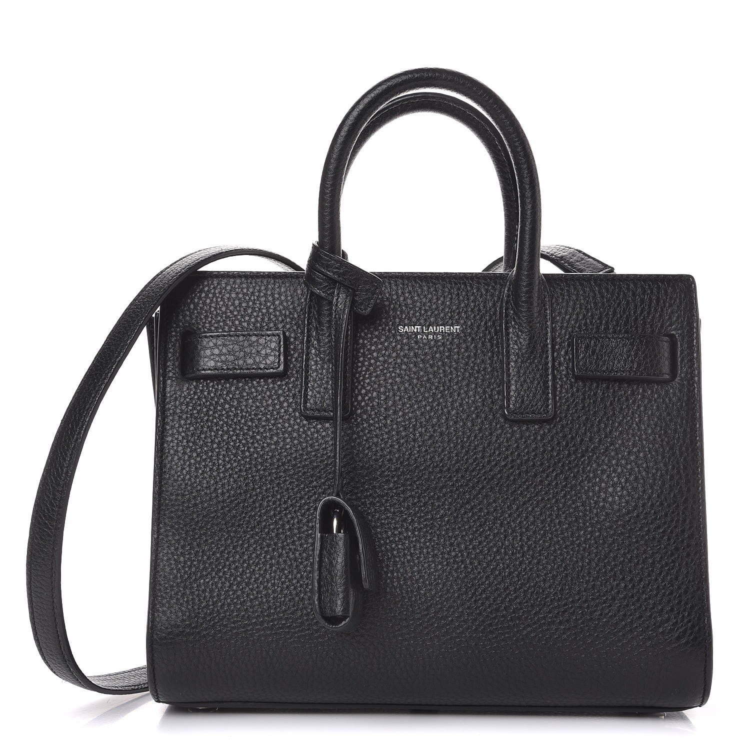 Saint Laurent Grained Calfskin Nano Sac De Jour Black 1 of 7
