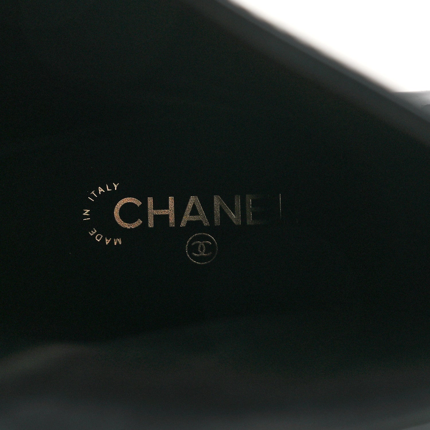 Chanel Patent CC Mid Calf Boots 40 Black 6 of 7