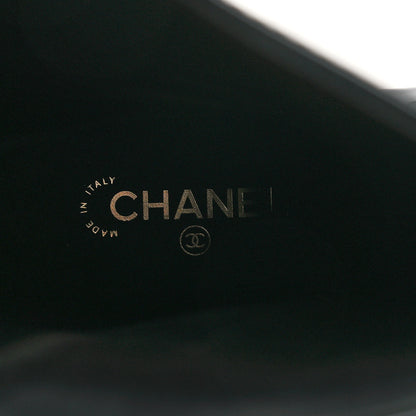 Chanel Patent CC Mid Calf Boots 40 Black 6 of 7