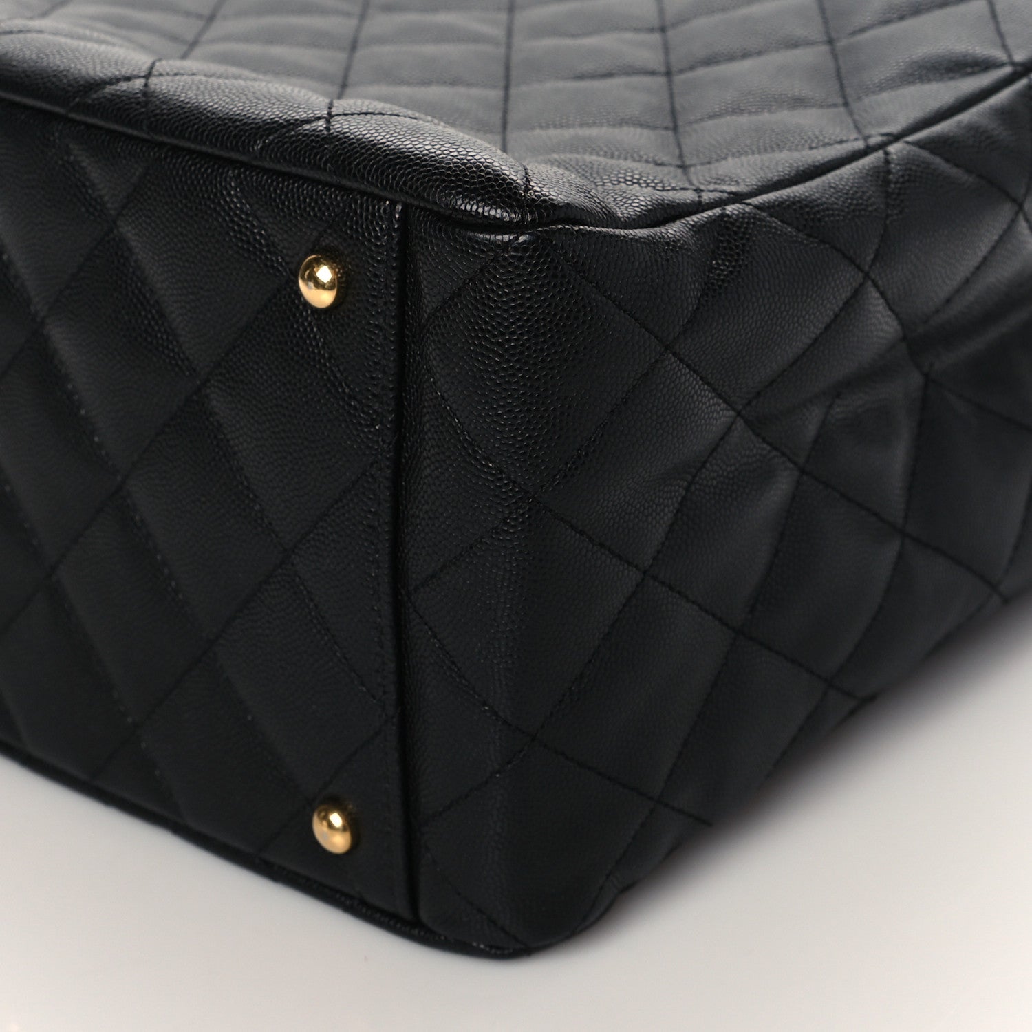 Chanel Caviar Quilted Chain Shopping Tote Black 9 of 9