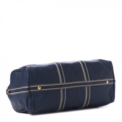 Louis Vuitton Tobago Leather Keepall 50 Blue 3 of 7