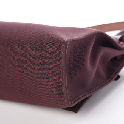 Hermes Vache Hunter Toile Officier Herbag Zip 31 PM Prune 13 of 13
