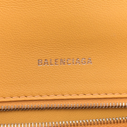 Balenciaga Shiny Calfskin Python Effect Small Hourglass Top Handle Bag Orange Black 6 of 10