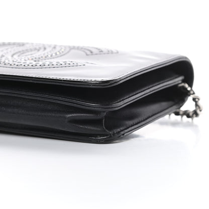 Chanel Patent Strass Wallet On Chain WOC Black 11 of 16