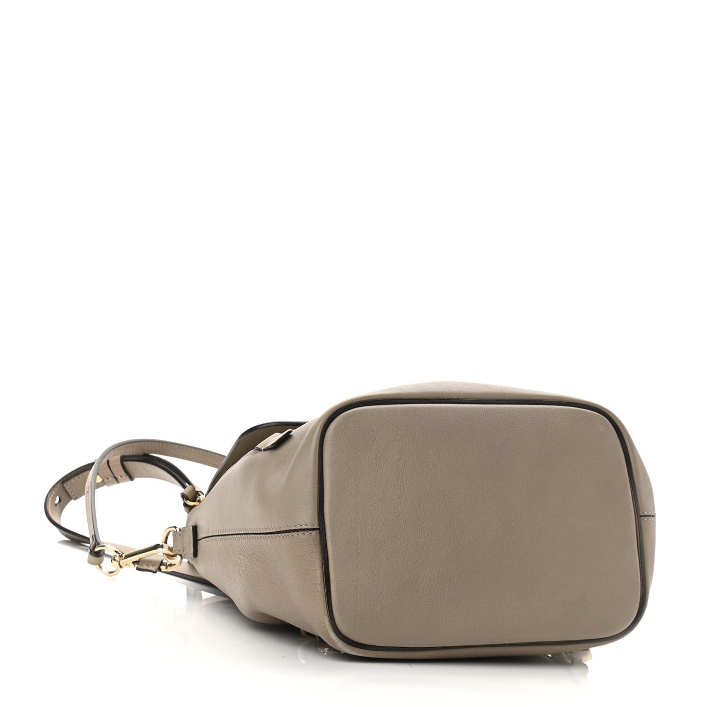 Suede Calfskin Small Faye Backpack Motty Grey