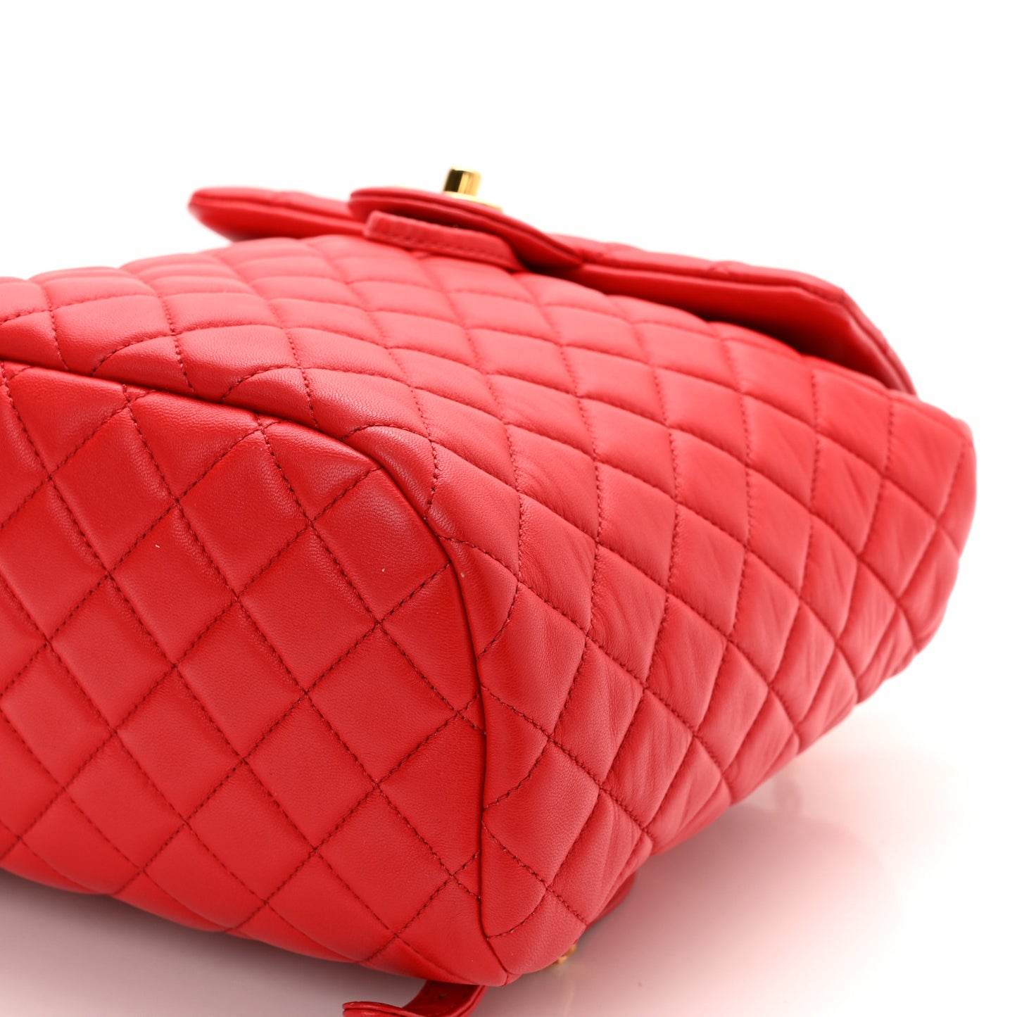 Calfskin Quilted Small Urban Spirit Backpack Red