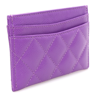 Chanel Caviar Quilted Card Holder Purple 3 of 8
