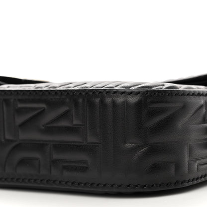 Fendi Nappa Logo Embossed Baguette Black 9 of 10