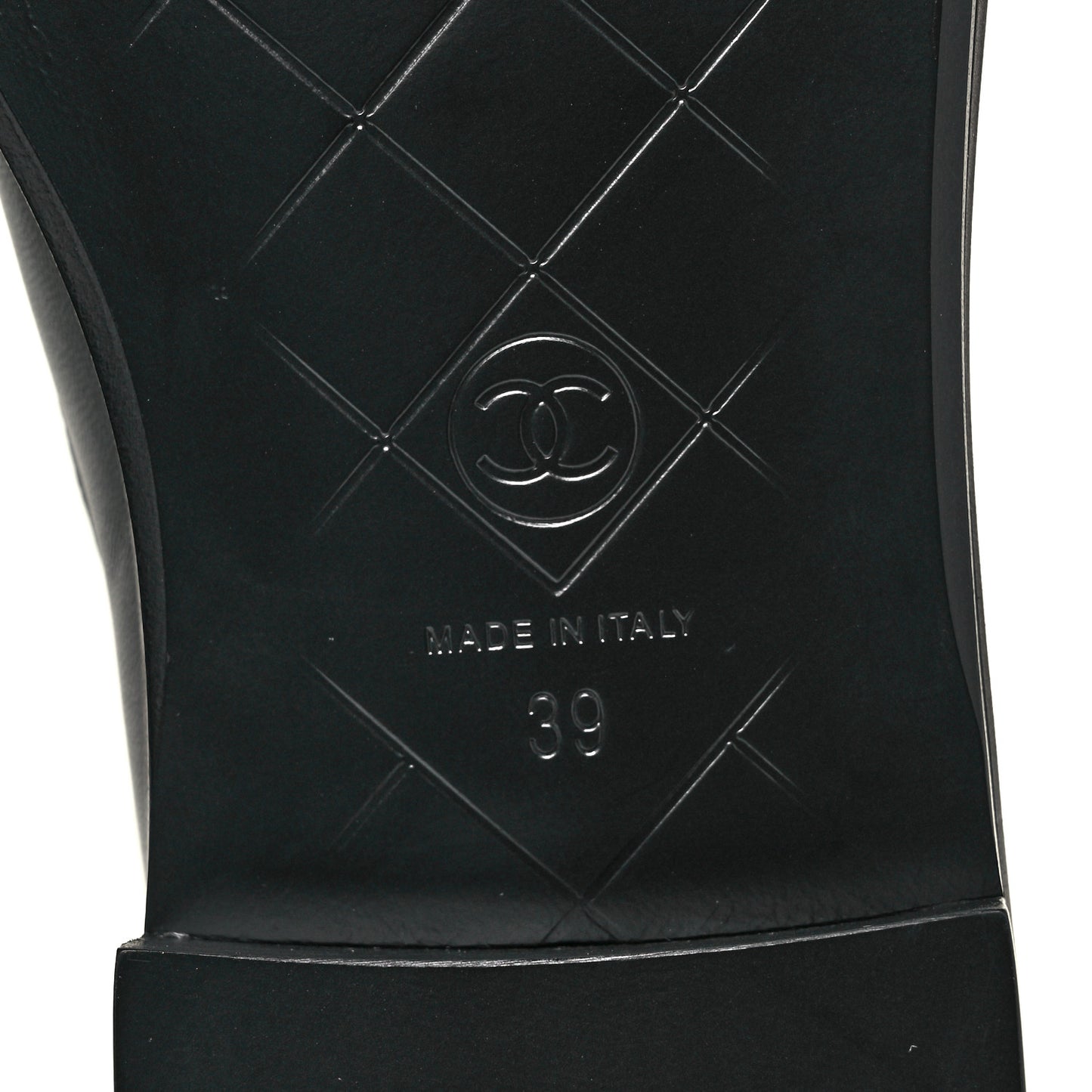 Lambskin Quilted CC Turnlock Loafers 39 Black