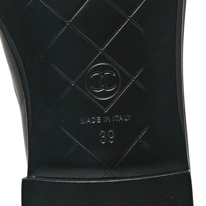Chanel Lambskin Quilted CC Turnlock Loafers 39 Black 5 of 8