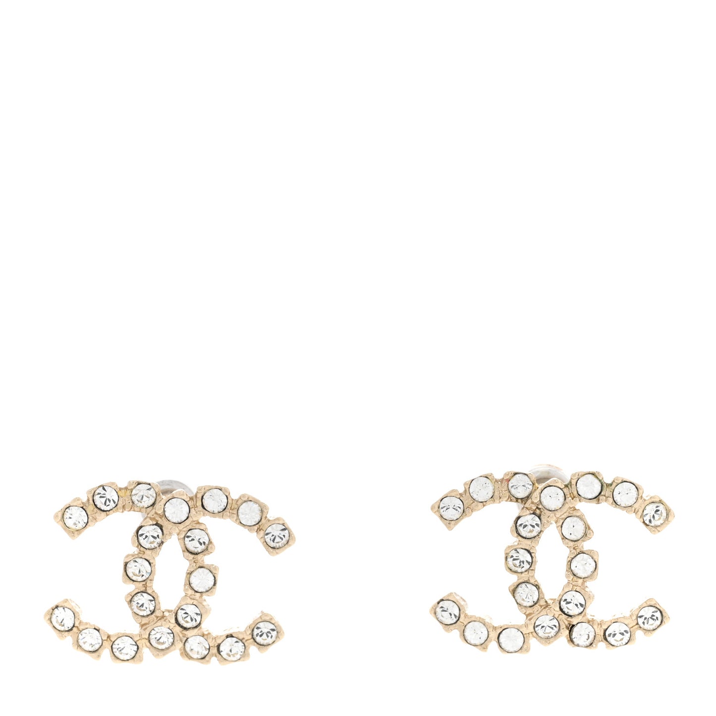 Crystal CC Earrings Gold