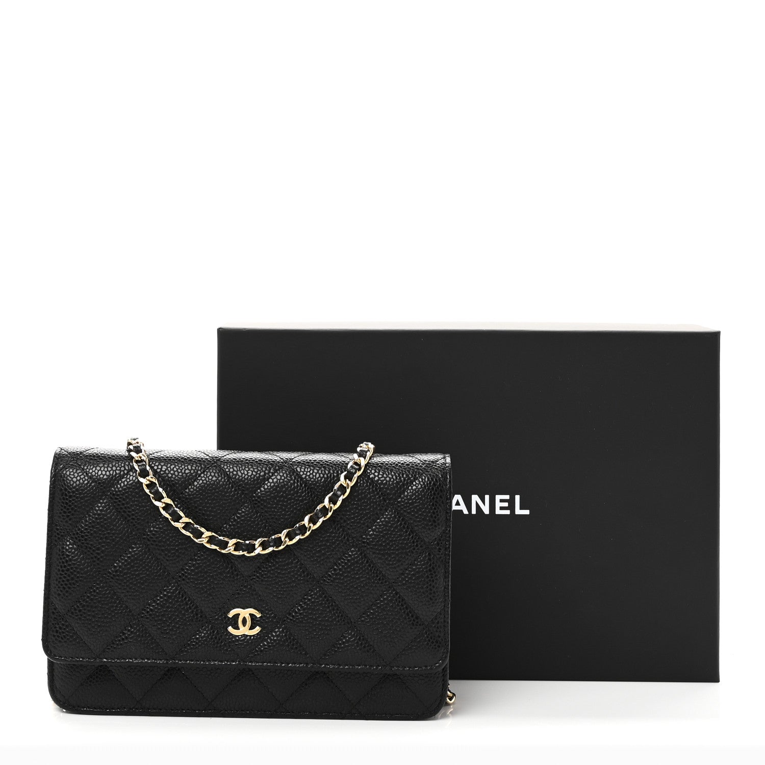 Chanel Caviar Quilted Wallet On Chain WOC Black 13 of 13