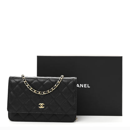 Chanel Caviar Quilted Wallet On Chain WOC Black 13 of 13