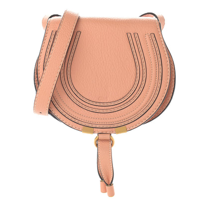 Chloe Calfskin Mini Marcie Round Crossbody Bag Peach Bloom 1 of 10