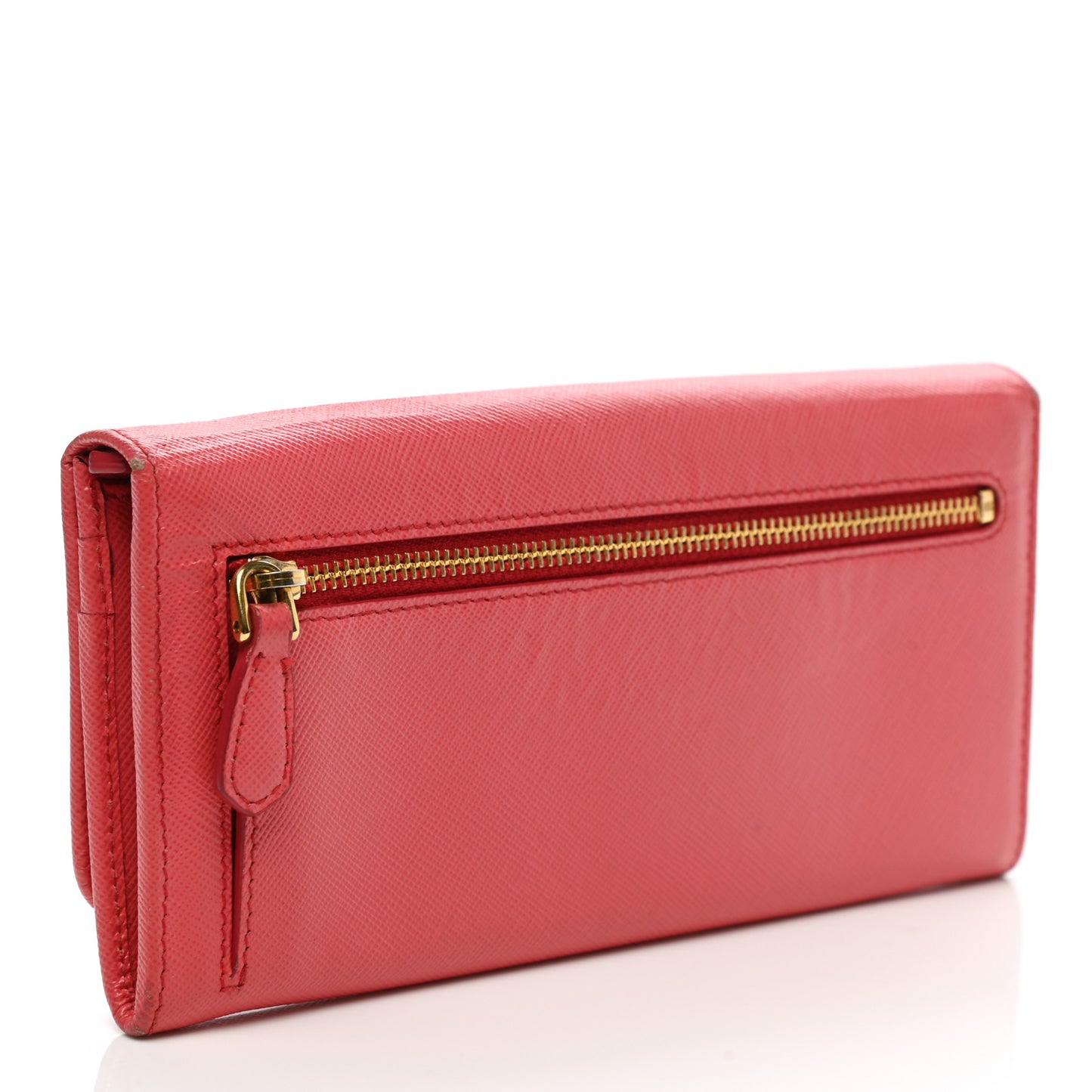 Saffiano Metal Continental Flap Wallet Peonia