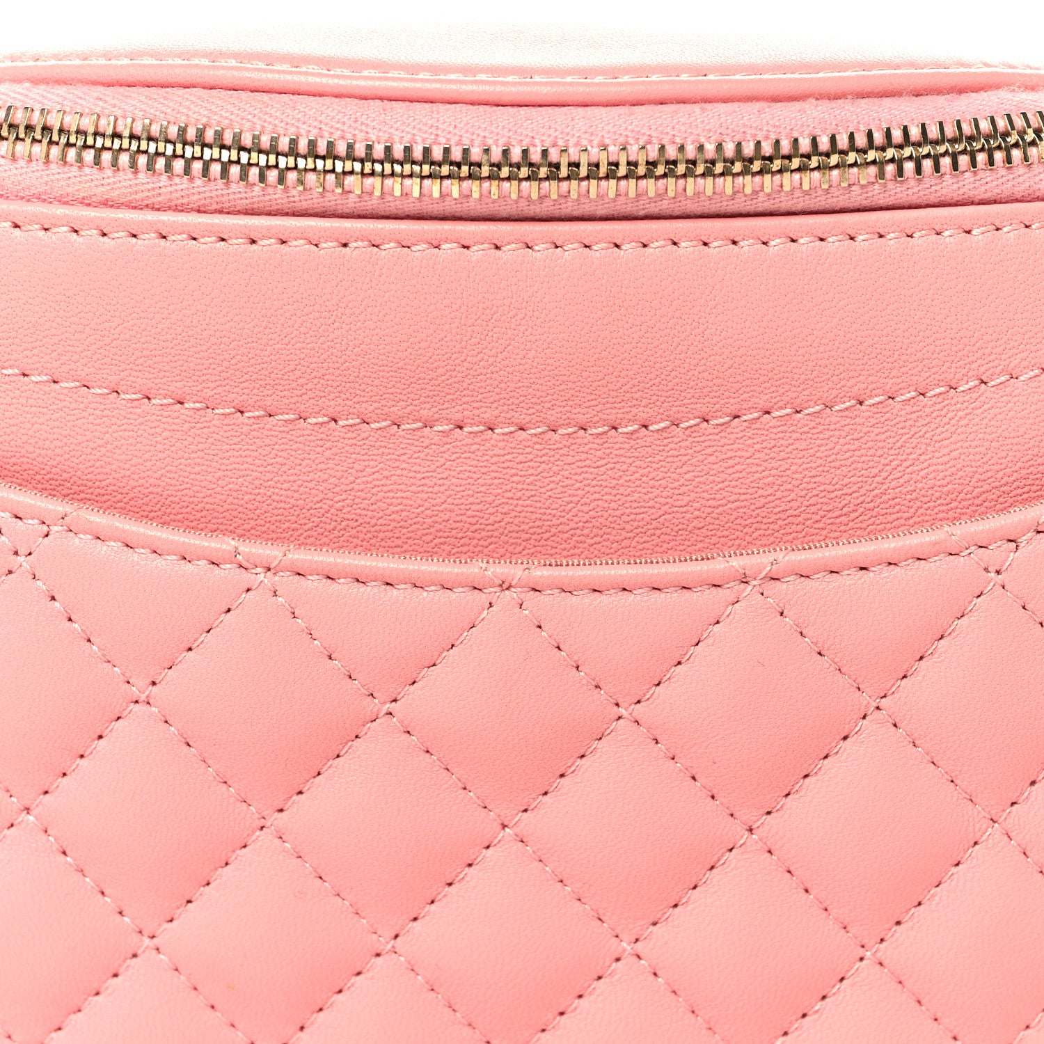 Chanel Lambskin Quilted Bi Waist Bag Fanny Pack Pink 7 of 10