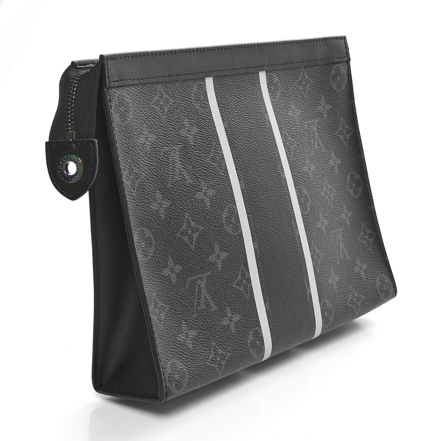 Louis Vuitton X FUJIWARA Monogram Eclipse Flash Pochette Voyage MM 3 of 9