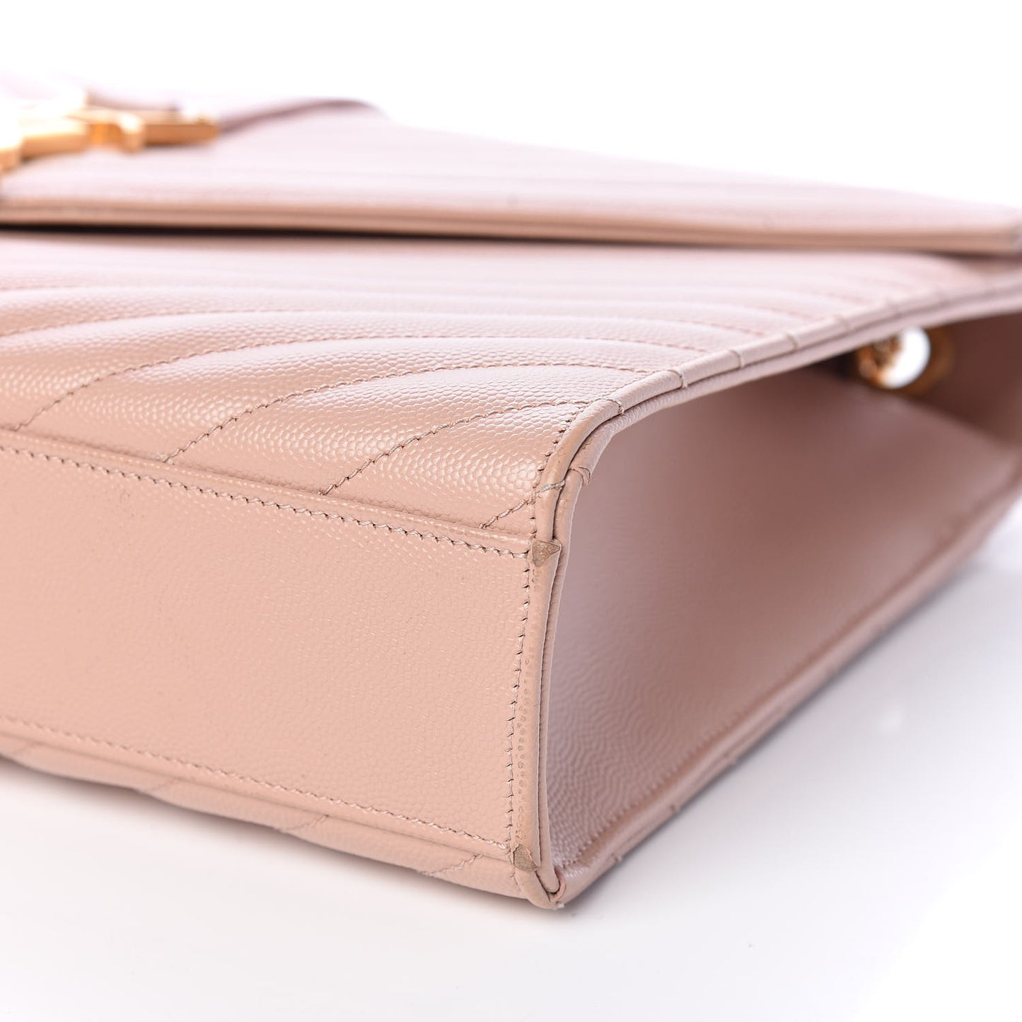 Grain De Poudre Matelasse Chevron Large Monogram Satchel Pale Pink