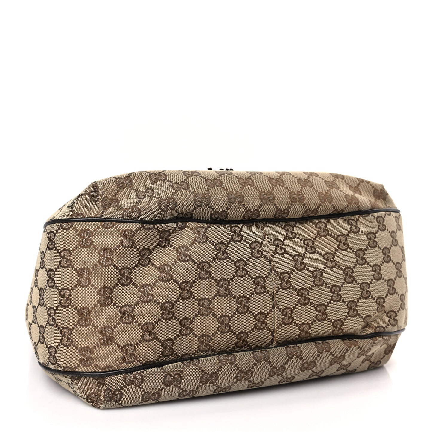 Monogram Margaux Calfskin Medium Emily Hobo Beige Ebony Cocoa