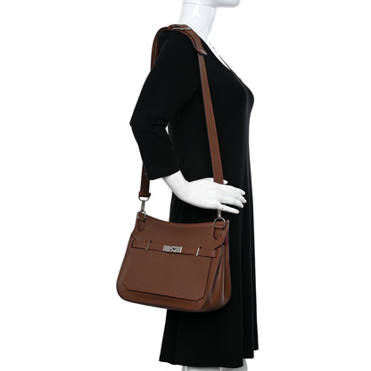 Hermes Taurillon Clemence Jypsiere 28 Marron D'Inde Rouge H 12 of 12