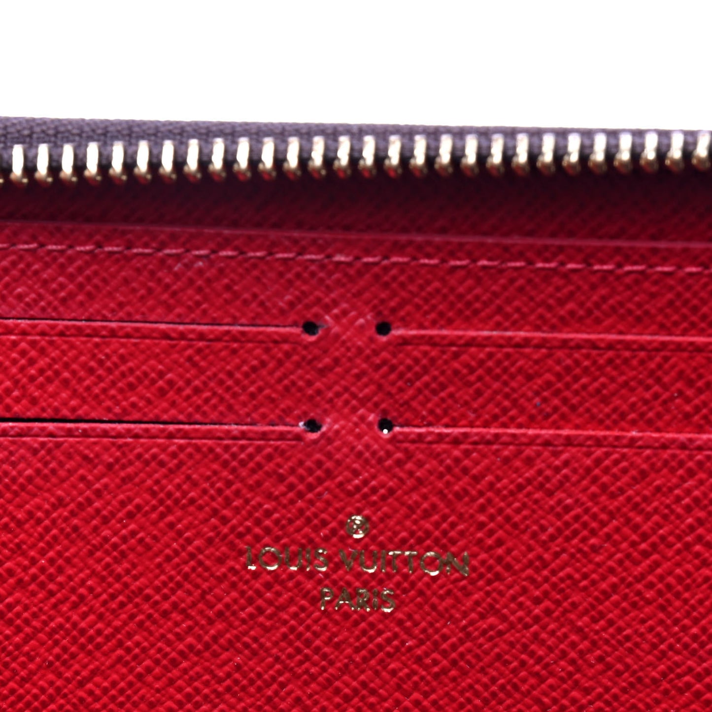 Damier Ebene Clemence Wallet Cherry