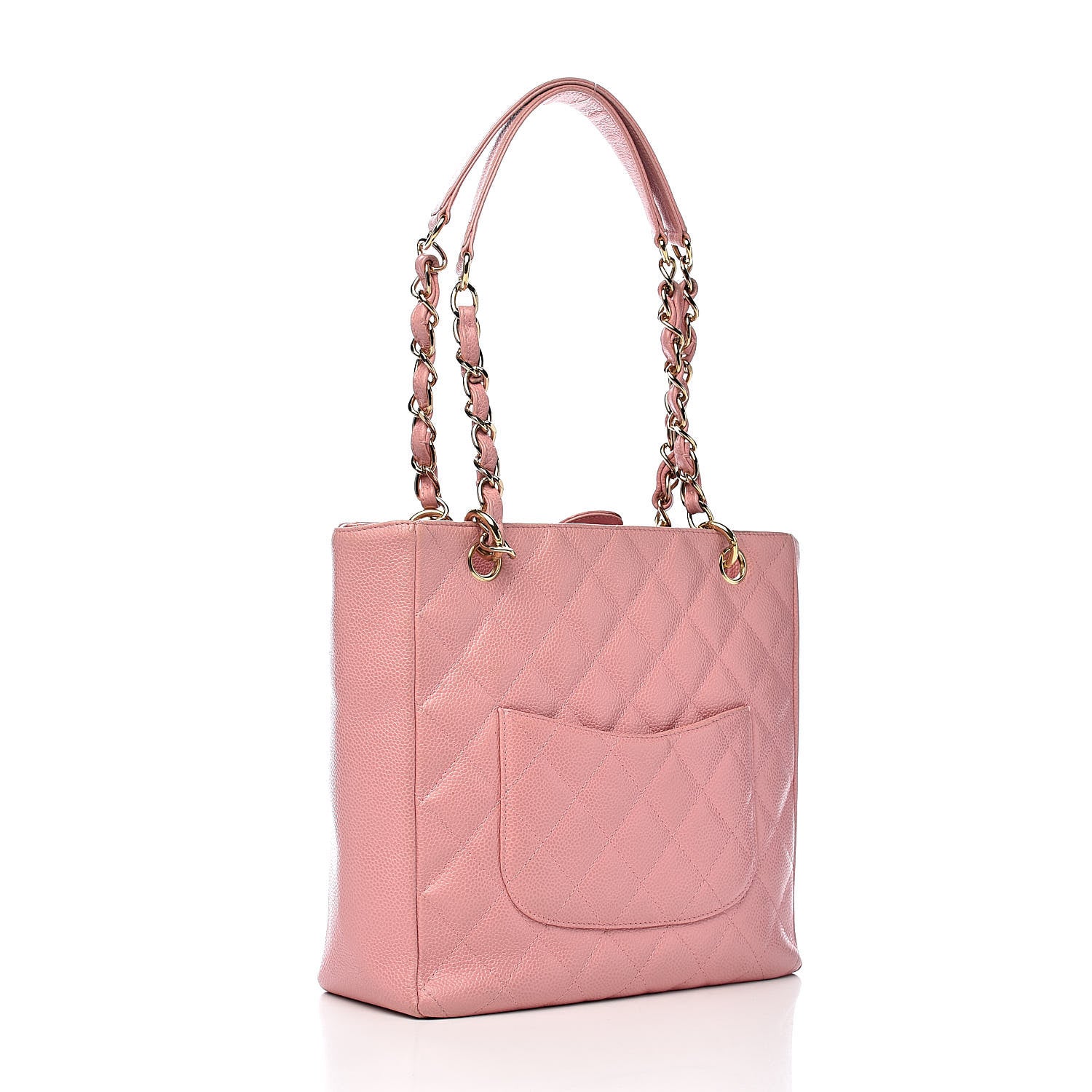 Chanel Caviar Quilted Petit Shopping Tote PST Pink 3 of 12