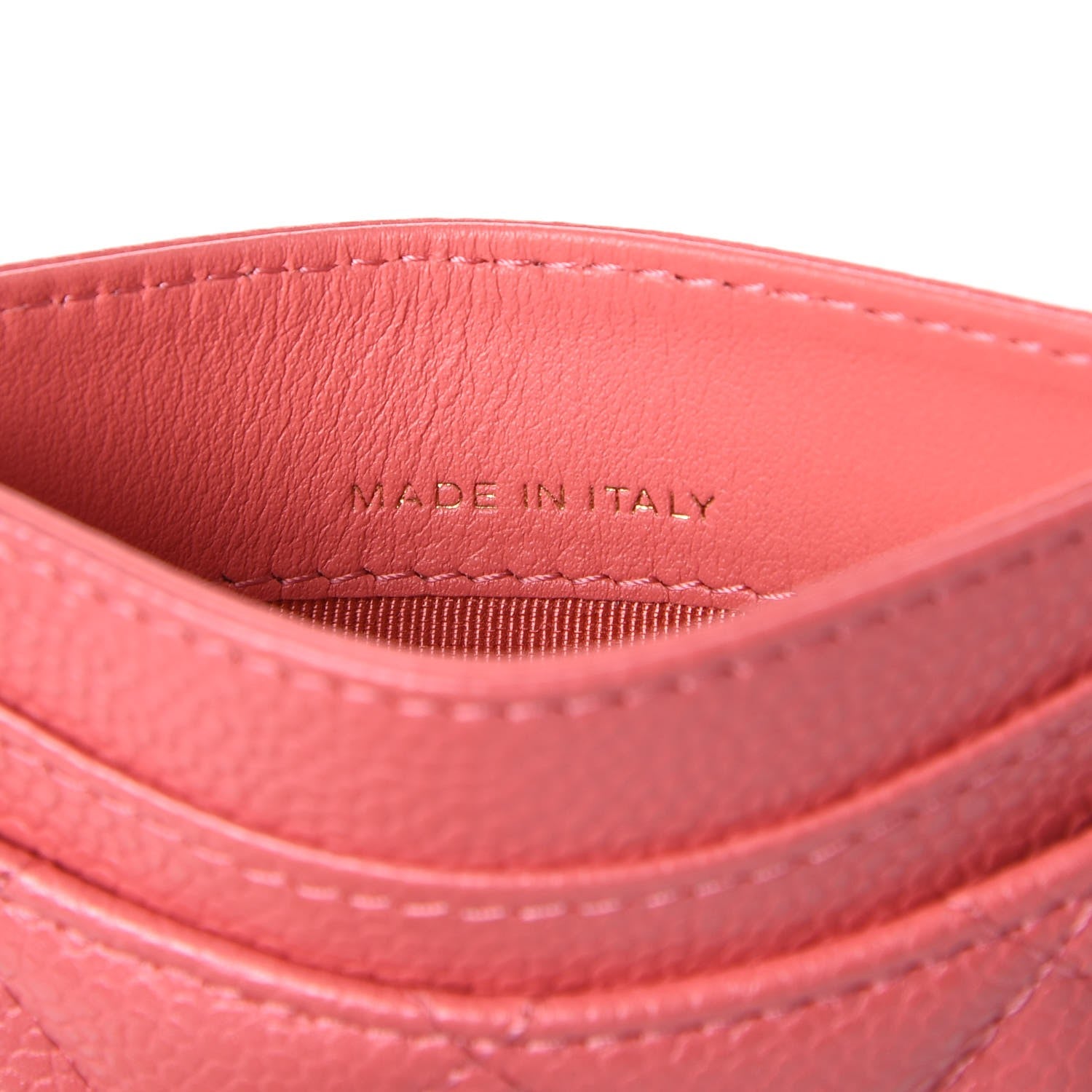 Chanel Caviar Quilted Card Holder Pink 6 of 9