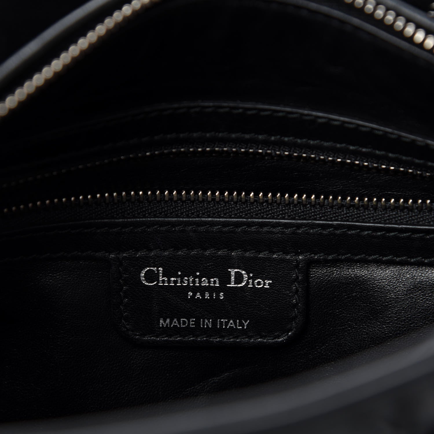 Christian Dior Lambskin Sequin Embellished Medium Lady Dior Black 8 of 10