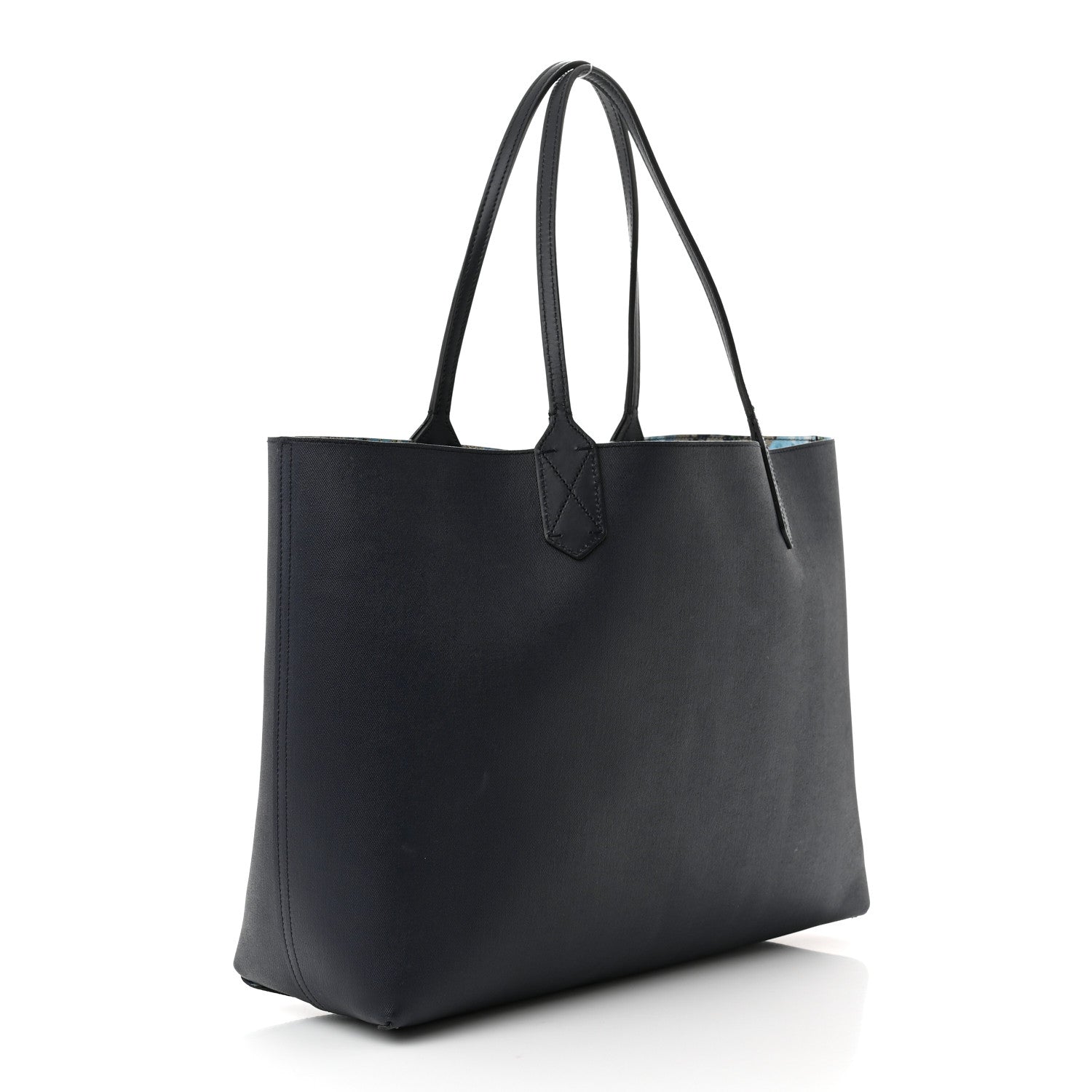 Gucci GG Supreme Monogram Blooms Medium Reversible Tote Beige Blue Navy 5 of 20