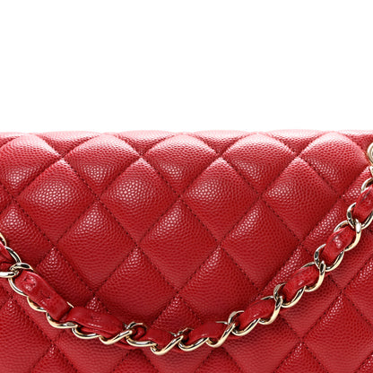 Chanel Caviar Quilted Medium Double Flap Red 8 of 10