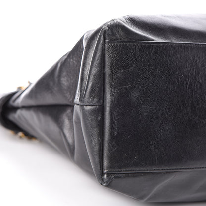 Chanel Calfskin Quilted Large Shoulder Bag Black 22 of 23
