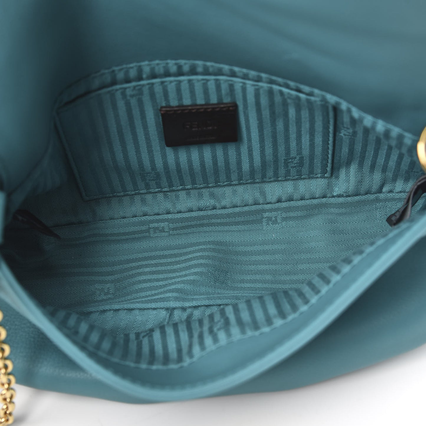Vitello Flamingo Enamel Fendista Pouchette Crossbody Lago