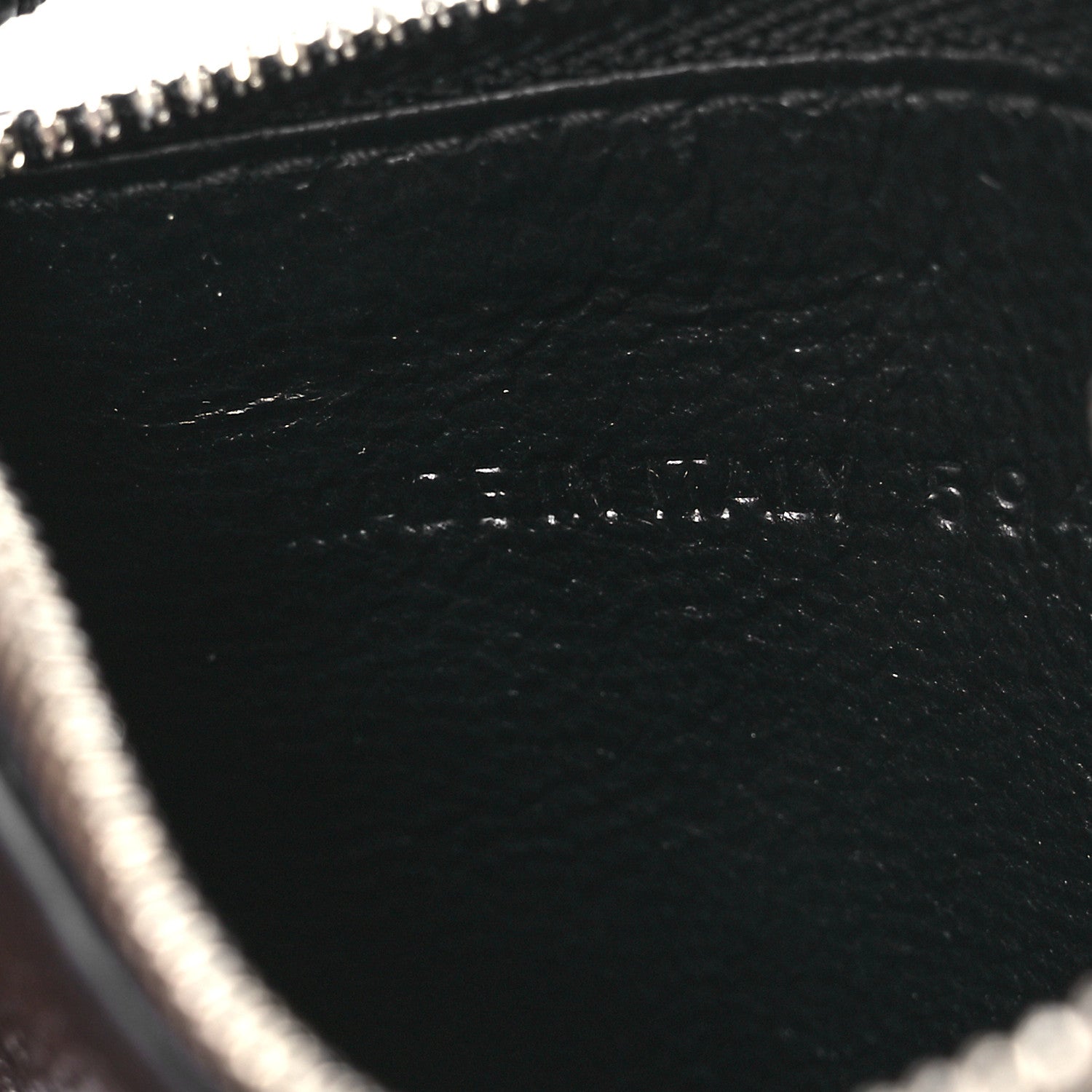 Balenciaga Grained Calfskin Miami Logo Cash Coin Card Holder On Keychain Black 7 of 9