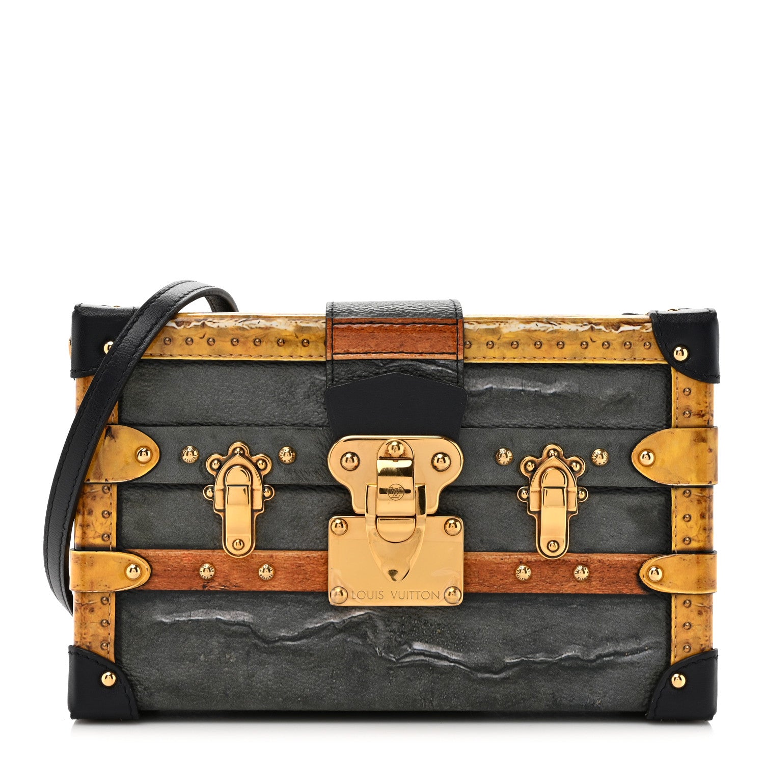 Louis Vuitton Canvas Calfskin Transformed Monogram Petite Malle 1 of 10