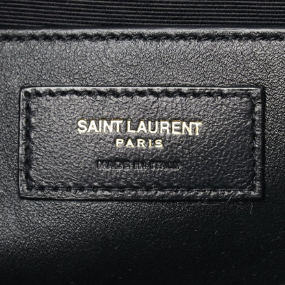 Saint Laurent Grain De Poudre Textured Mixed Matelasse Medium Triquilt Monogram Satchel Fog 6 of 9