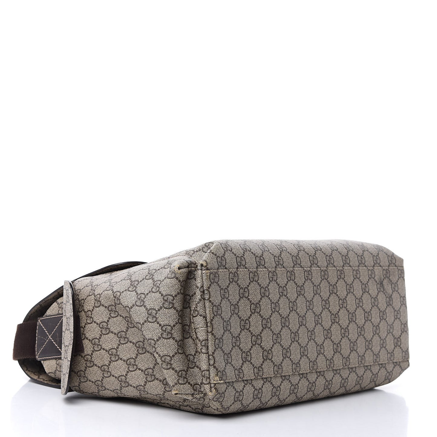 GG Plus Monogram Messenger Diaper Bag Dark Brown