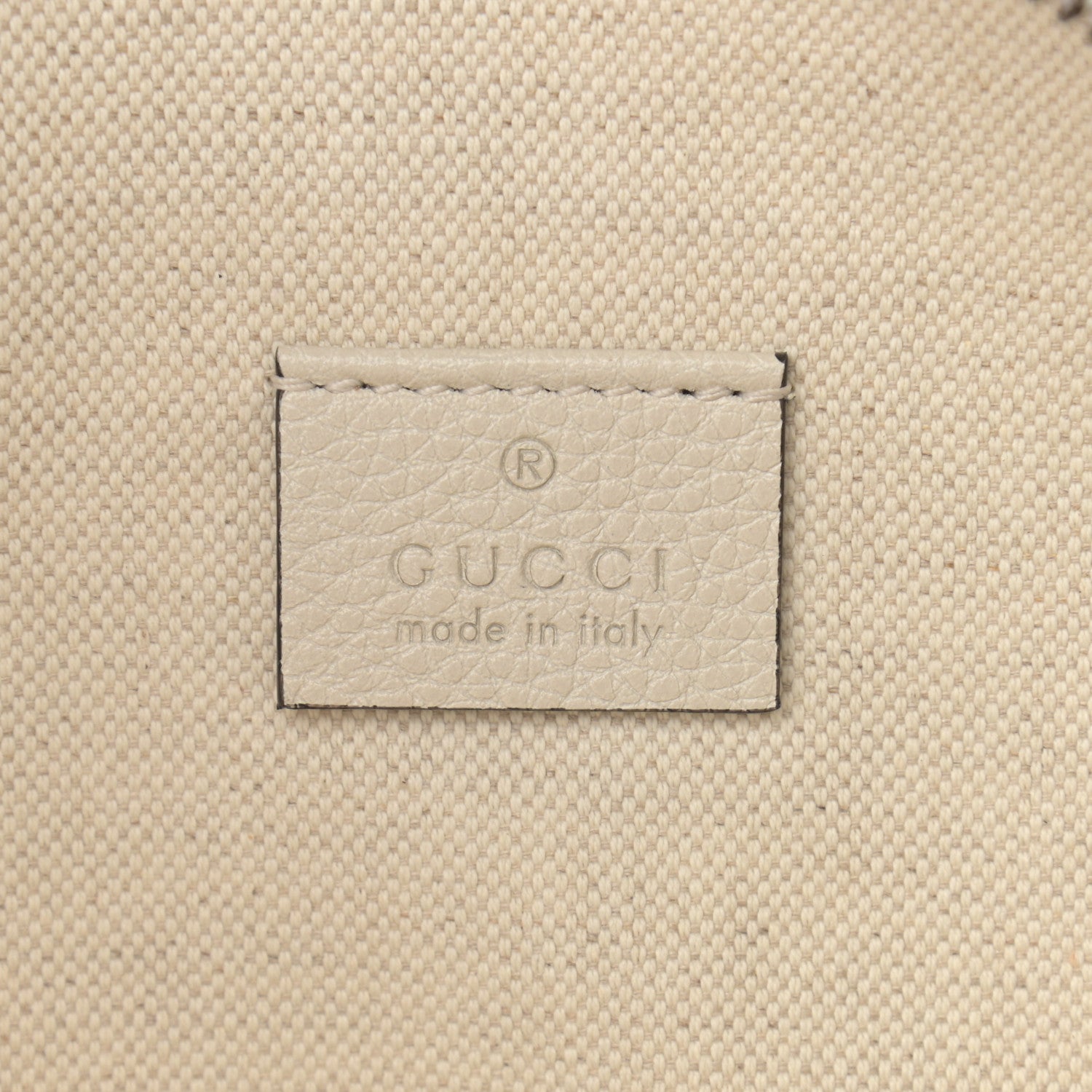 Gucci Grained Calfskin Logo Belt Bag White 6 of 10