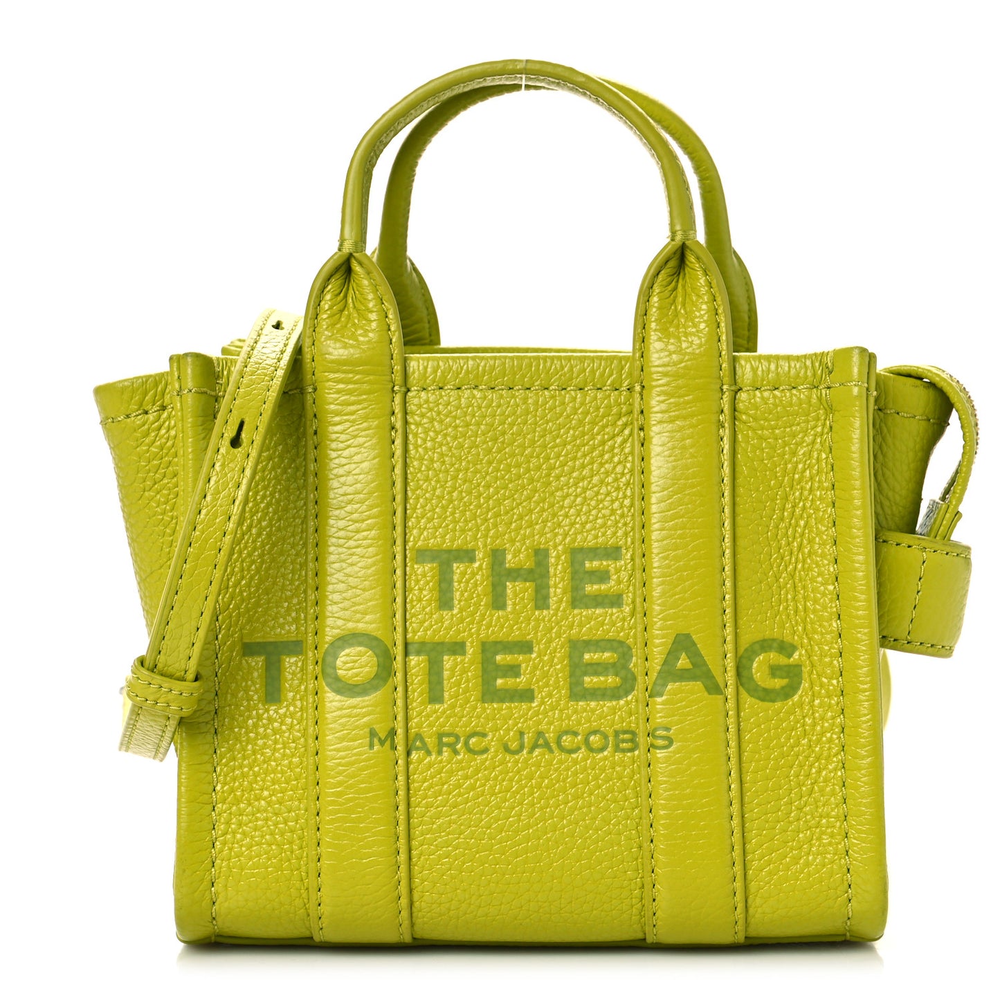 Grained Calfskin Mini The Tote Bag Citronella
