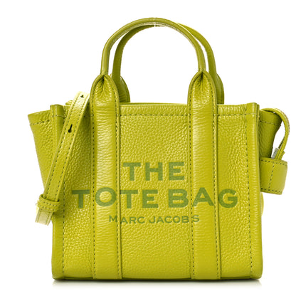 Marc Jacobs Grained Calfskin Mini The Tote Bag Citronella 1 of 8