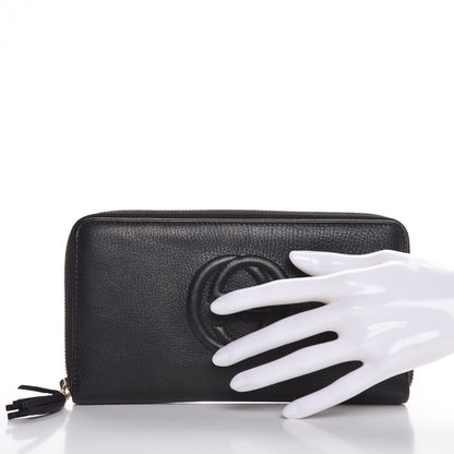 Gucci Calfskin Soho Zip Around Wallet Black 2 of 9
