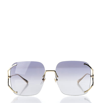 Gucci Oversized Sunglasses GG0646S Gold Black 2 of 11