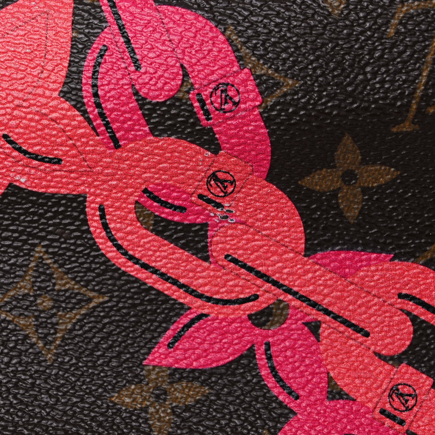 Monogram Bay Neverfull MM Rose Ballerine Poppy