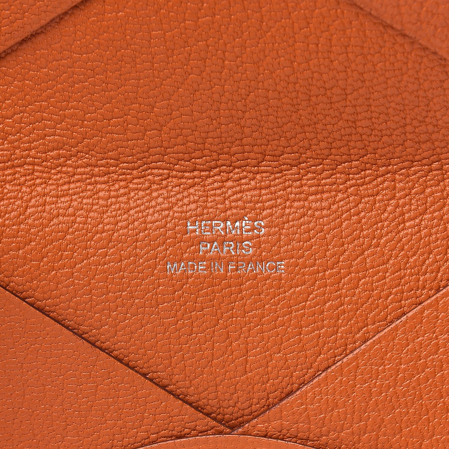 Hermes Chevre Mysore Calvi Card Case Orange 3 of 5