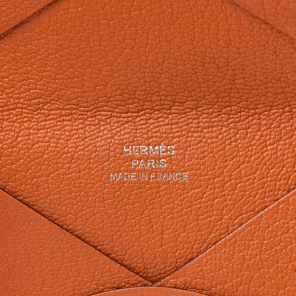 Hermes Chevre Mysore Calvi Card Case Orange 3 of 5