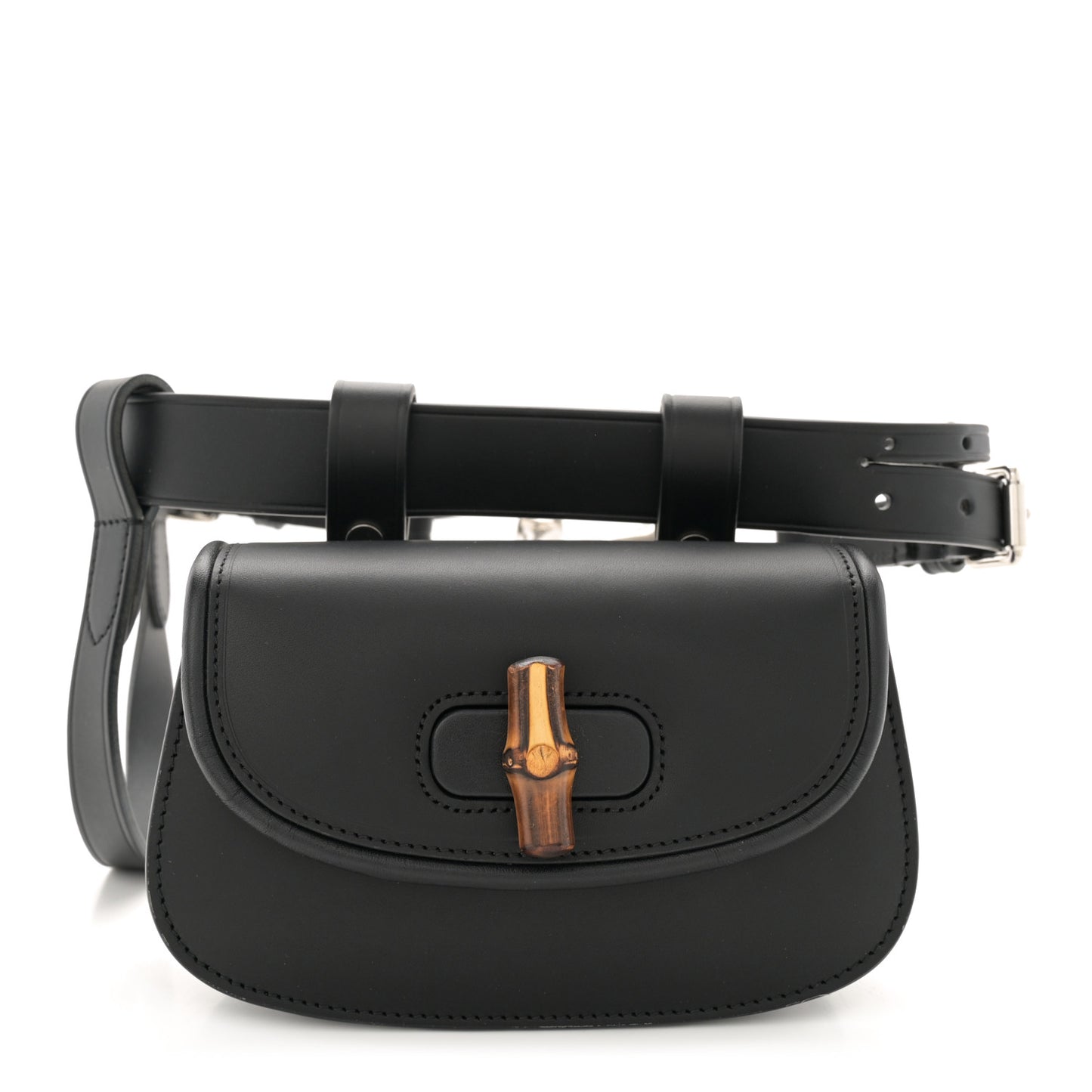 Calfskin Bamboo Mini 1947 Belt Bag 85 34  Black