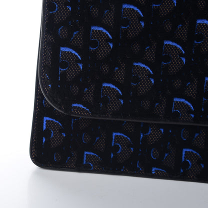 Christian Dior Velvet Monogram Diorama Satchel Plum Blue 16 of 16