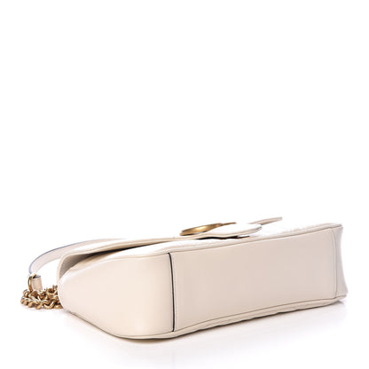 Gucci Calfskin Matelasse Small GG Marmont Shoulder Bag White 4 of 10